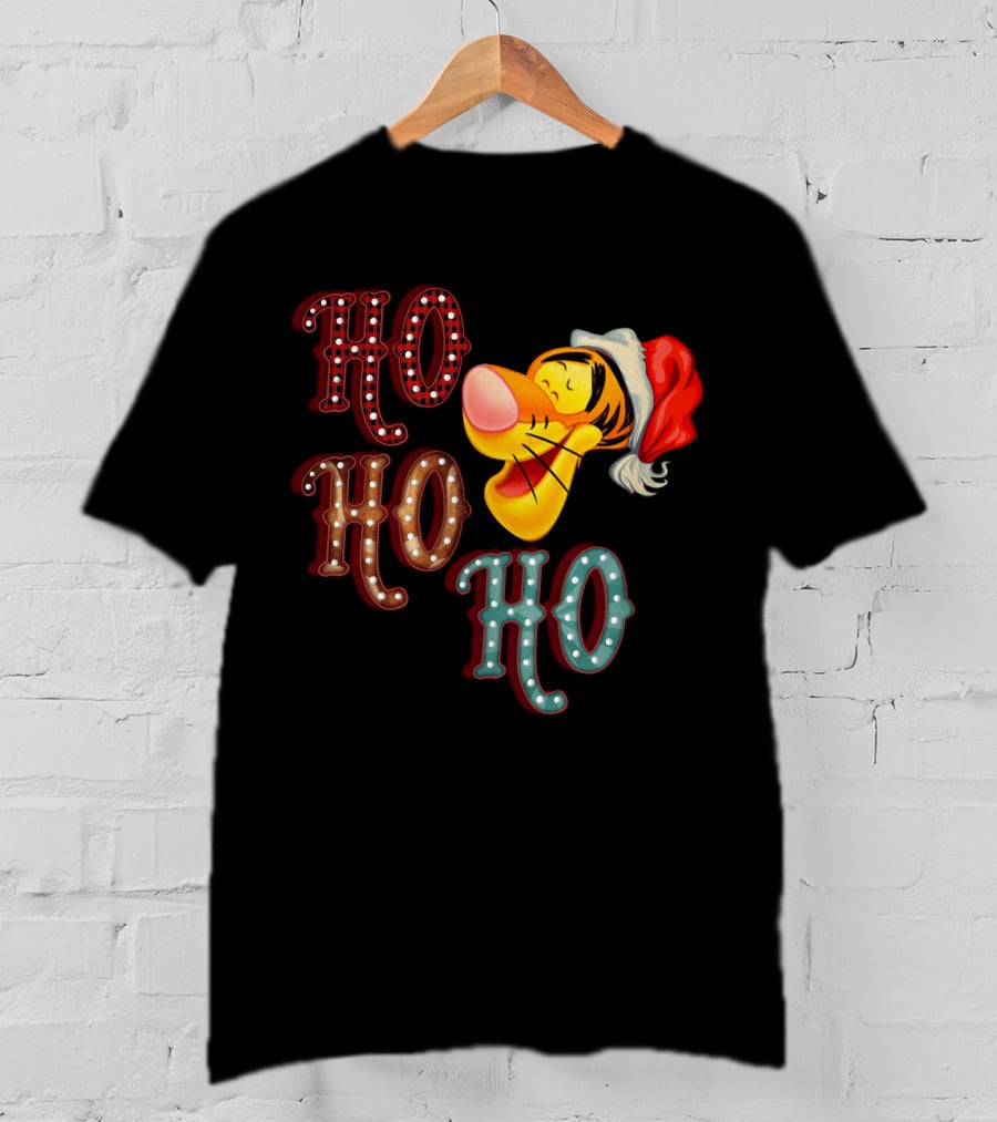 Ho Ho Ho Tigger Christmas Santa Hat T-Shirt