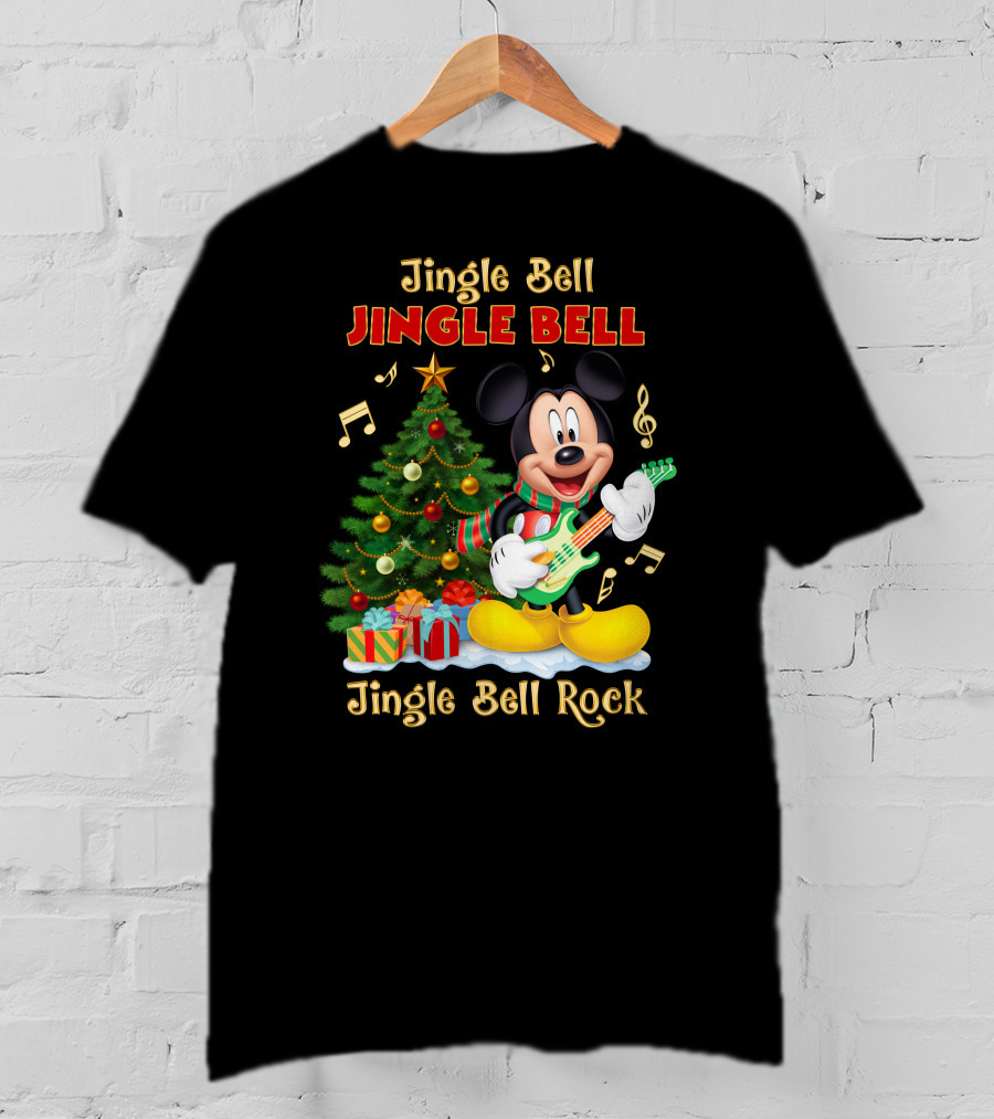 Jingle Bell Jingle Bell Jingle Bell Rock Mickey T-Shirt