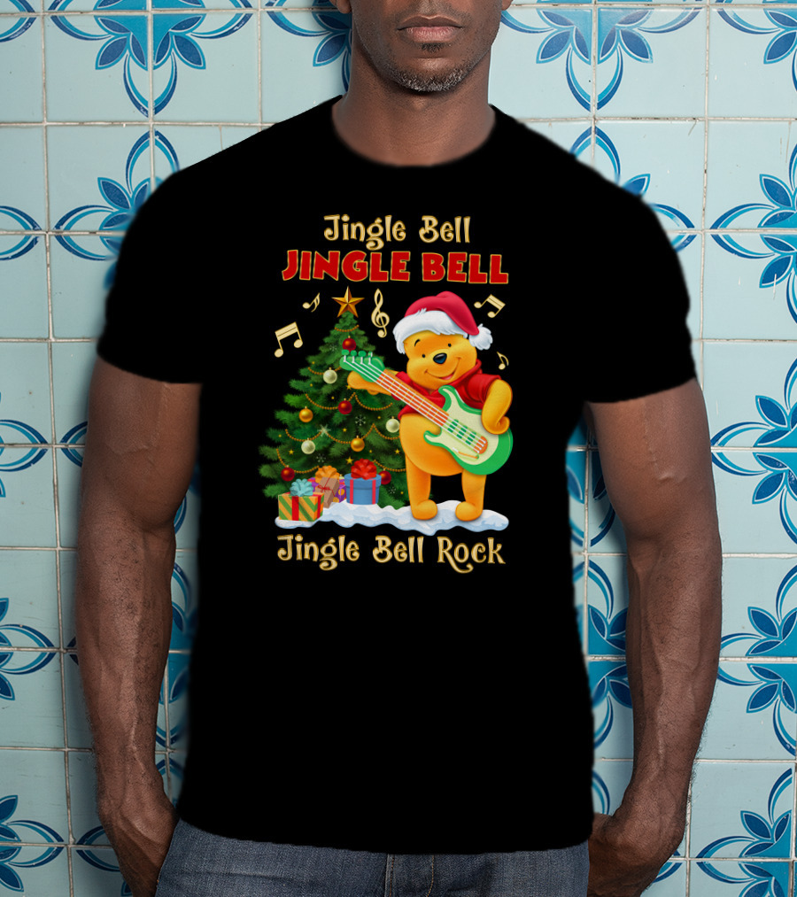 Jingle Bell Jingle Bell Jingle Bell Rock Christmas Pooh T-Shirt
