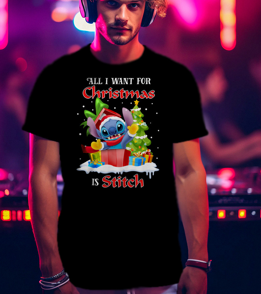 All I Want For Christmas Is Stitch T-Shirt
