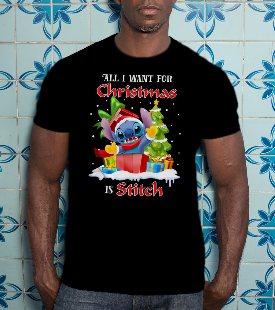 All I Want For Christmas Is Stitch T-Shirt