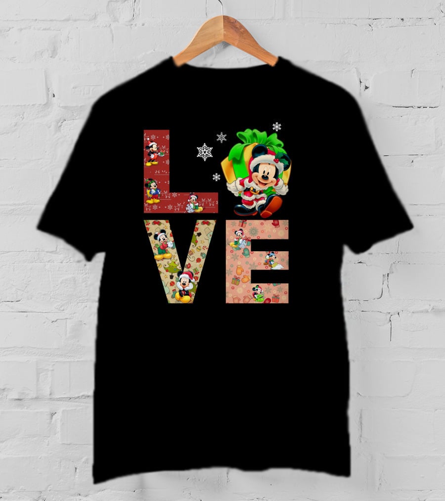 Love Mickey Christmas Holiday Season T-Shirt