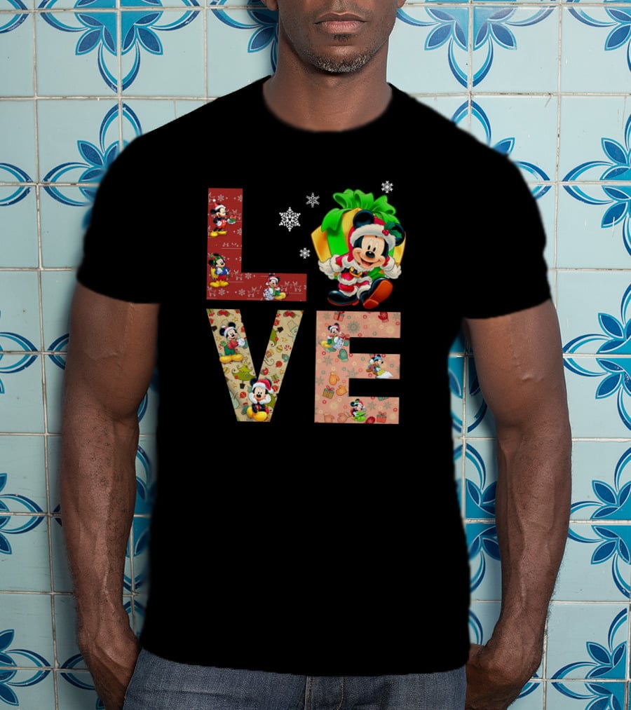 Love Mickey Christmas Holiday Season T-Shirt
