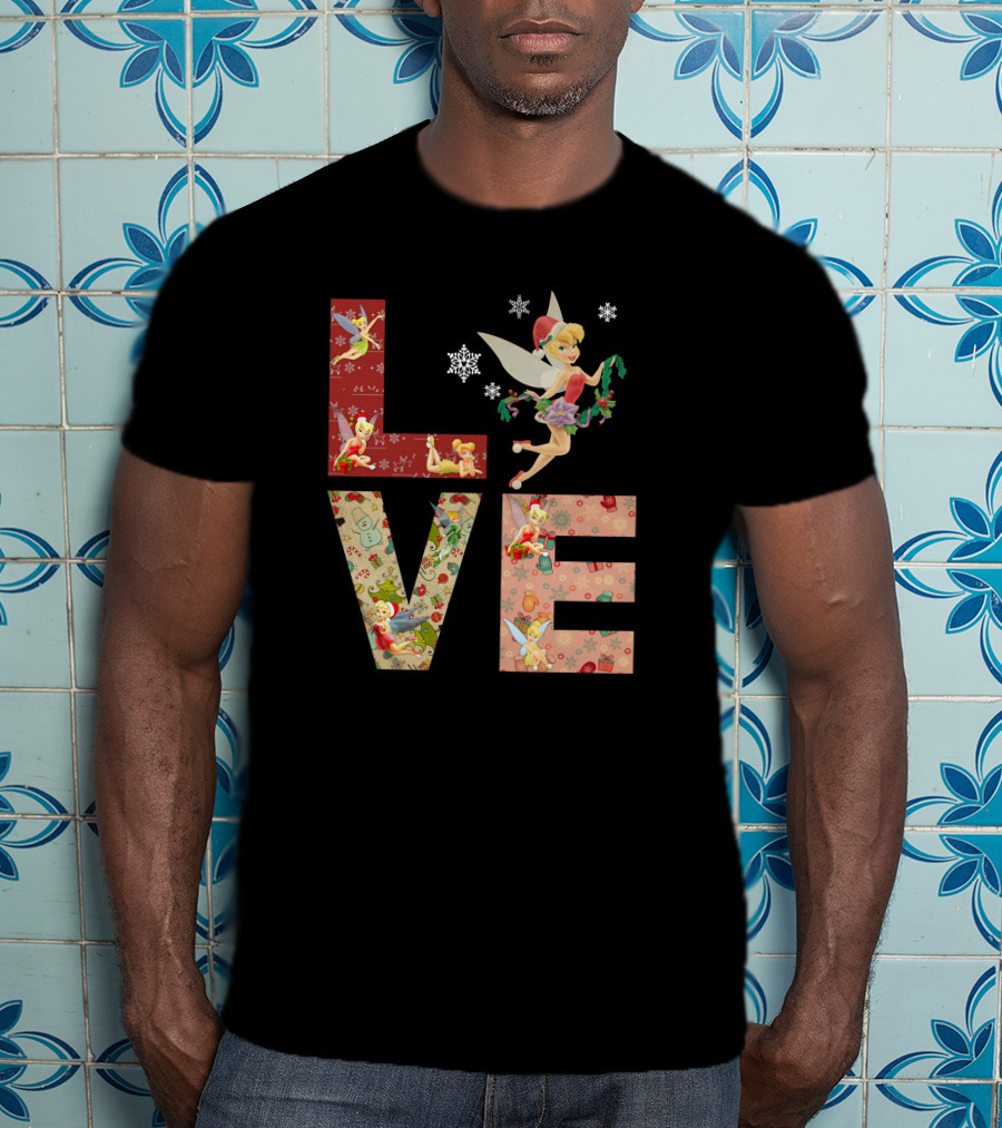 Love Tinkerbell Christmas Holiday Theme T-Shirt