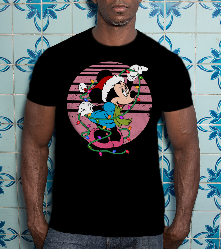 Minnie Mouse Christmas Lights Holiday Fun T-Shirt