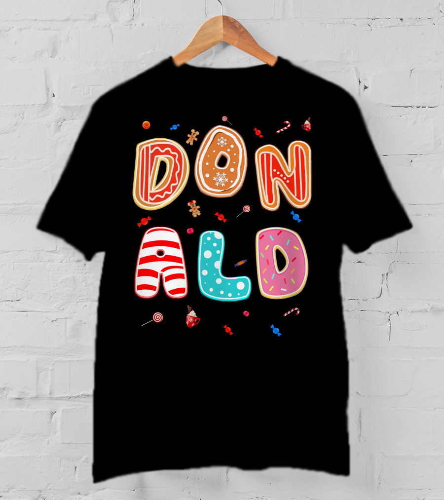Donald Christmas Candy Gingerbread Festive Theme T-Shirt