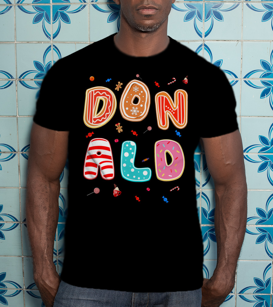 Donald Christmas Candy Gingerbread Festive Theme T-Shirt