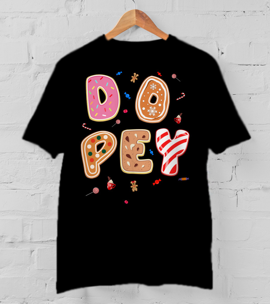 Dopey Candy Cane Gingerbread Cookie Sprinkle Sweets T-Shirt
