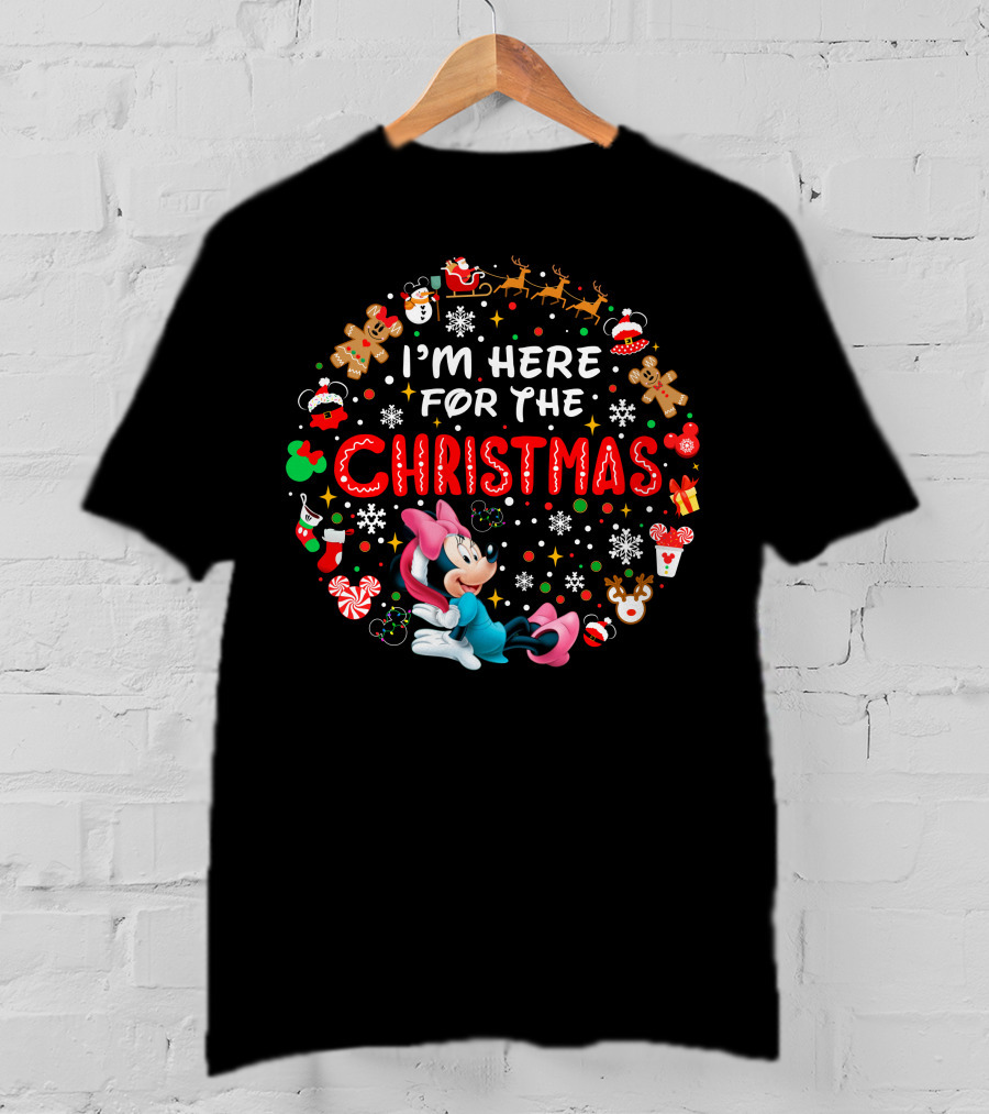 I'm Here For The Christmas Minnie Mouse Holiday Celebration T-Shirt