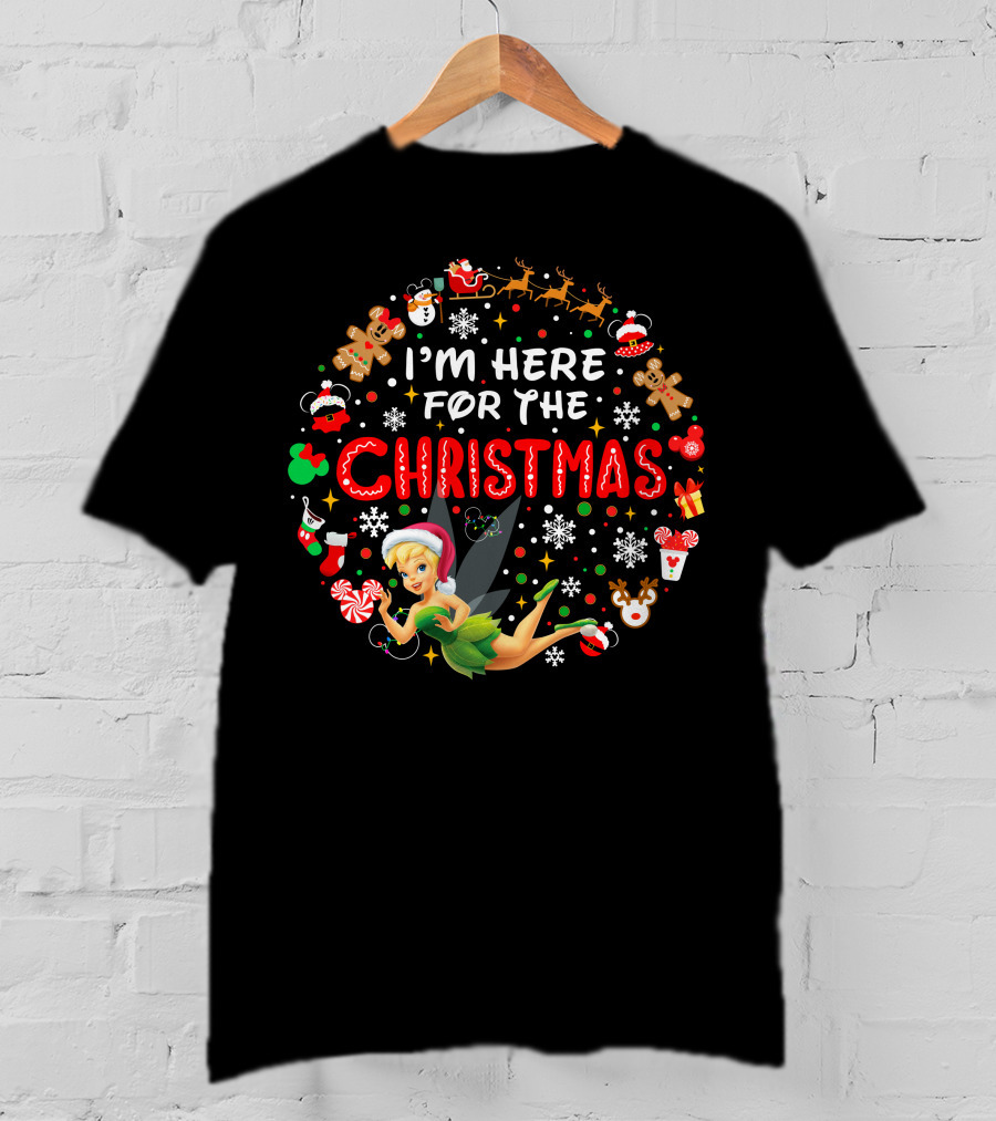 I'm Here For The Christmas Tinkerbell Holiday Icons T-Shirt