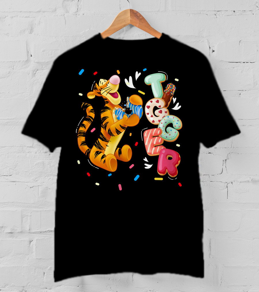 Tigger Donut Sprinkles Playful Delight T-Shirt