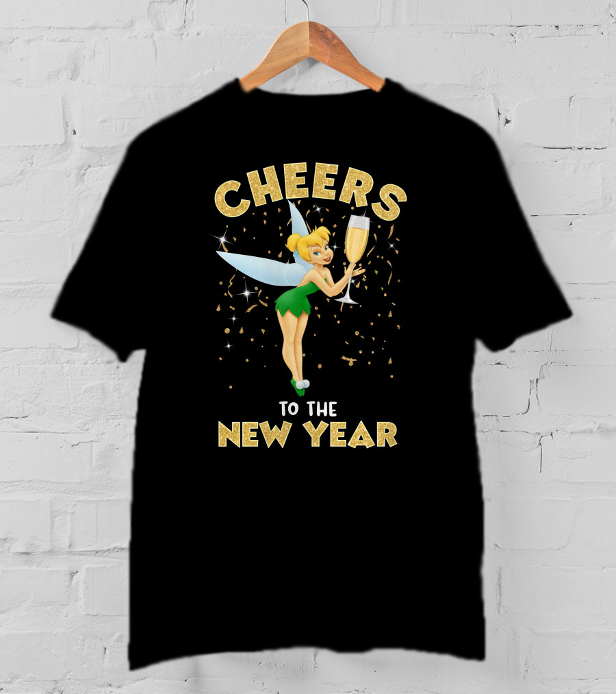 Cheers To The New Year Tinkerbell Champagne Celebration T-Shirt