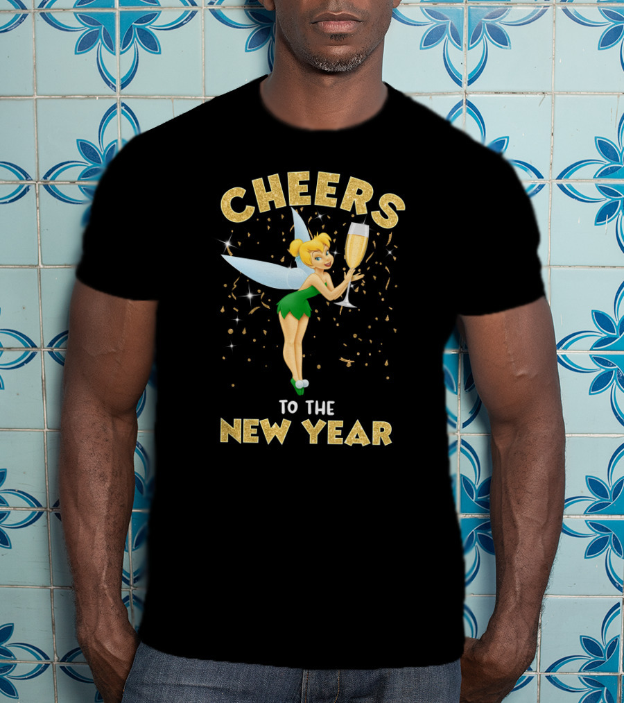 Cheers To The New Year Tinkerbell Champagne Celebration T-Shirt
