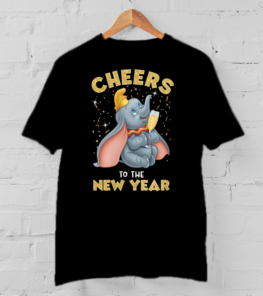 Cheers To The New Year Elephant Champagne Celebration T-Shirt