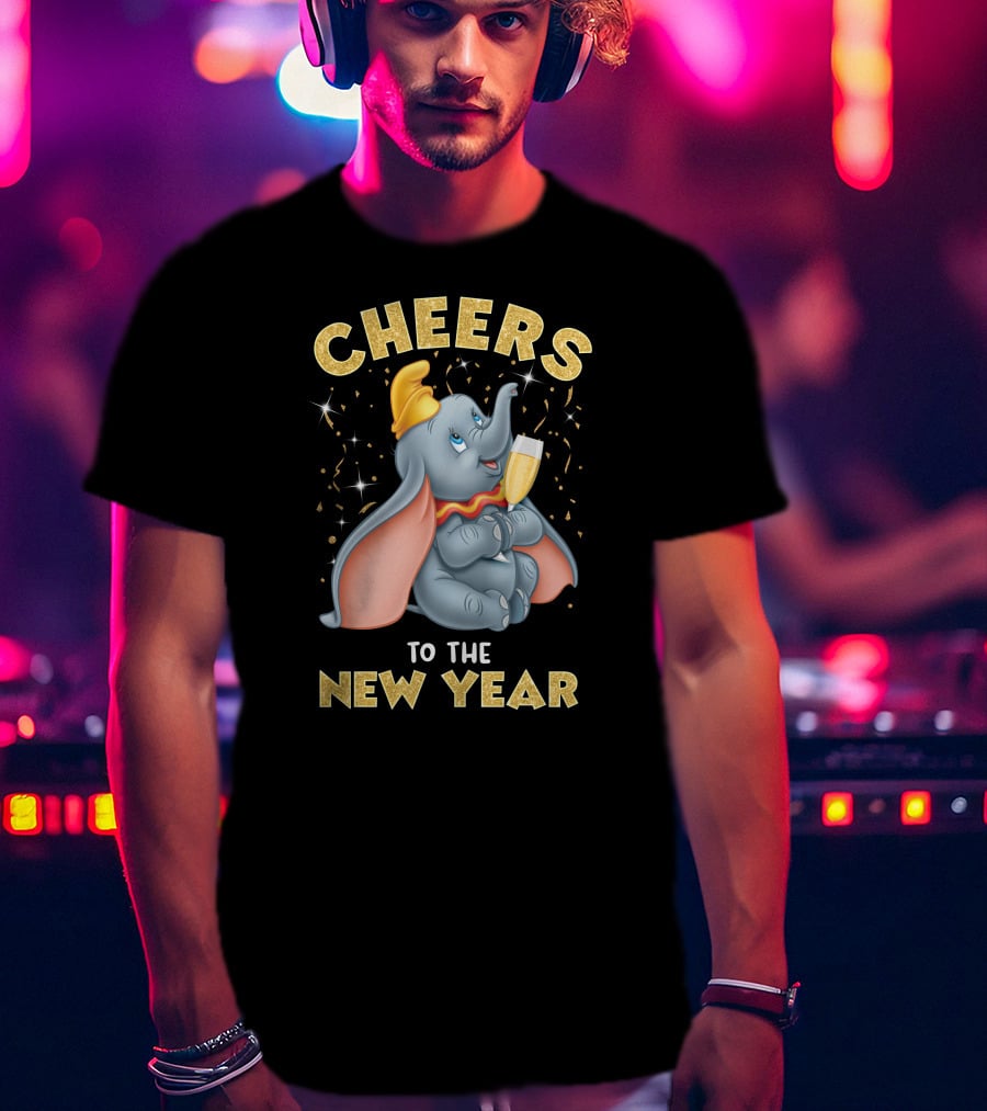 Cheers To The New Year Elephant Champagne Celebration T-Shirt