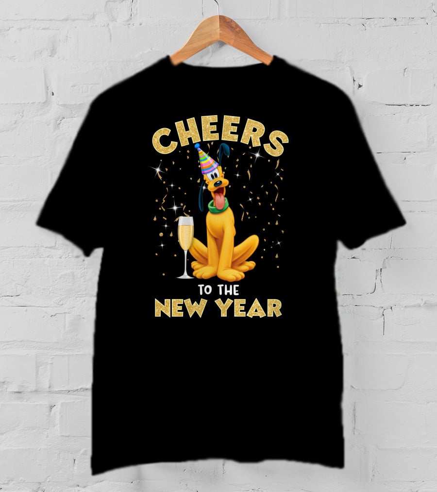 Cheers To The New Year Champagne Party Dog T-Shirt