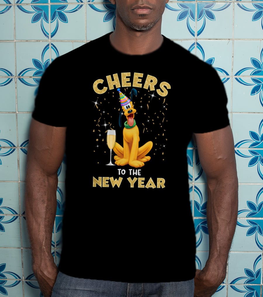 Cheers To The New Year Champagne Party Dog T-Shirt