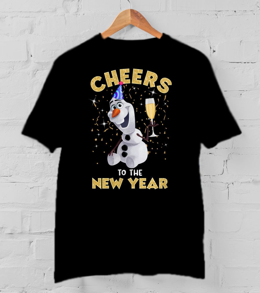 Cheers To The New Year With Olaf Champagne Party T-Shirt