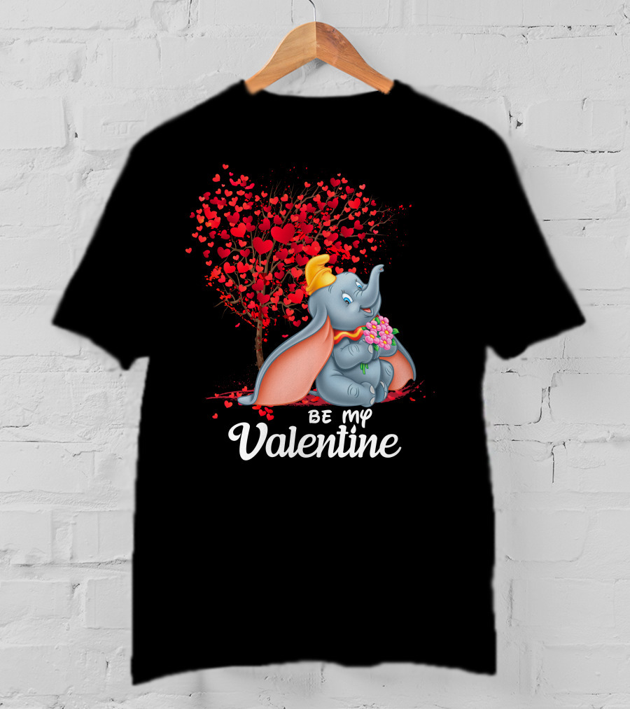 Dumbo Be My Valentine Red Heart Tree Bouquet T-Shirt