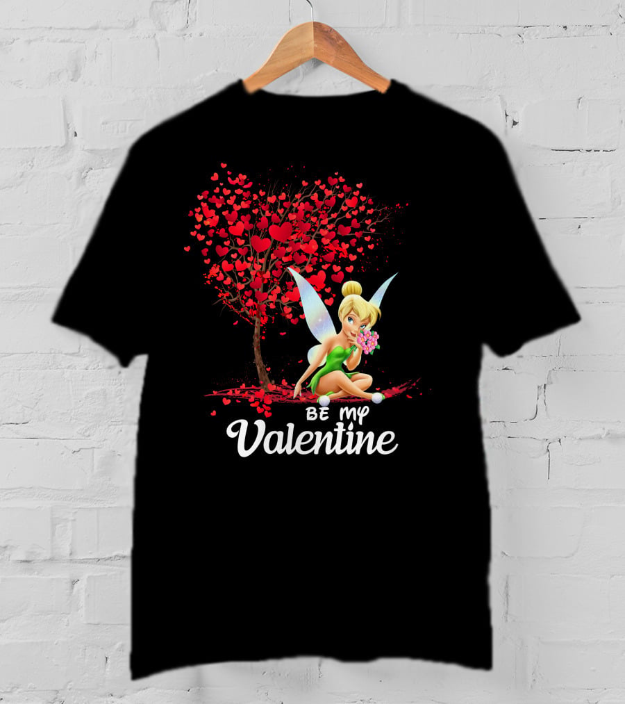 Tinkerbell Be My Valentine Heart Tree T-Shirt