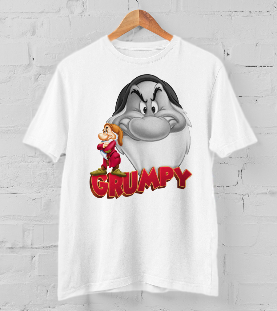 Grumpy Snow White Dwarf Character T-Shirt