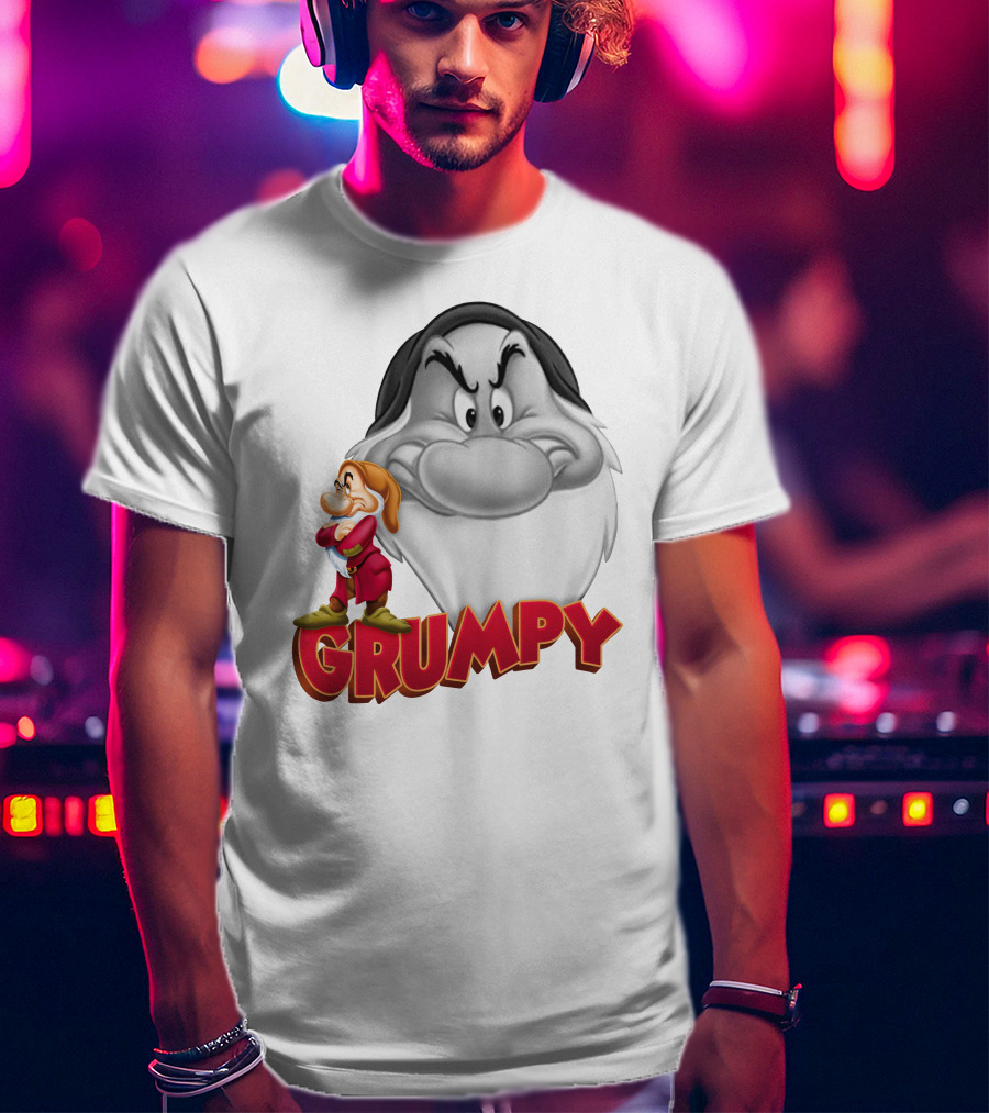 Grumpy Snow White Dwarf Character T-Shirt