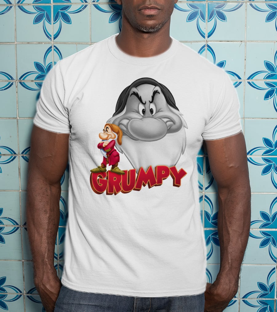 Grumpy Snow White Dwarf Character T-Shirt