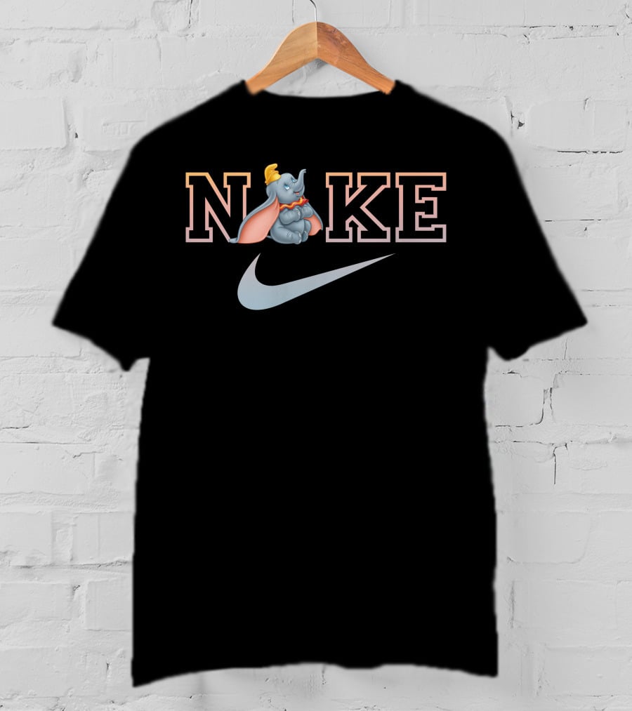 Dumbo Nike Logo With Flying Elephant And Swoosh T-Shirt