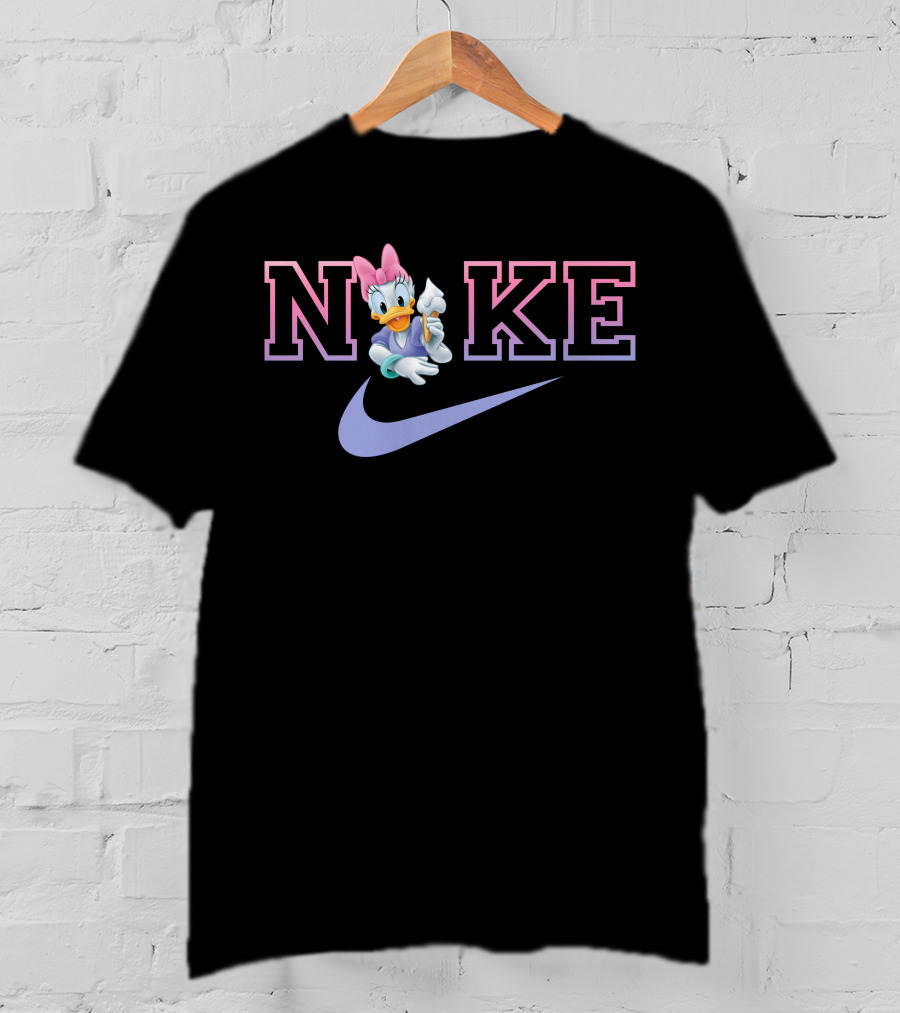 Daisy Duck Nike Logo With Lavender Swoosh T-Shirt