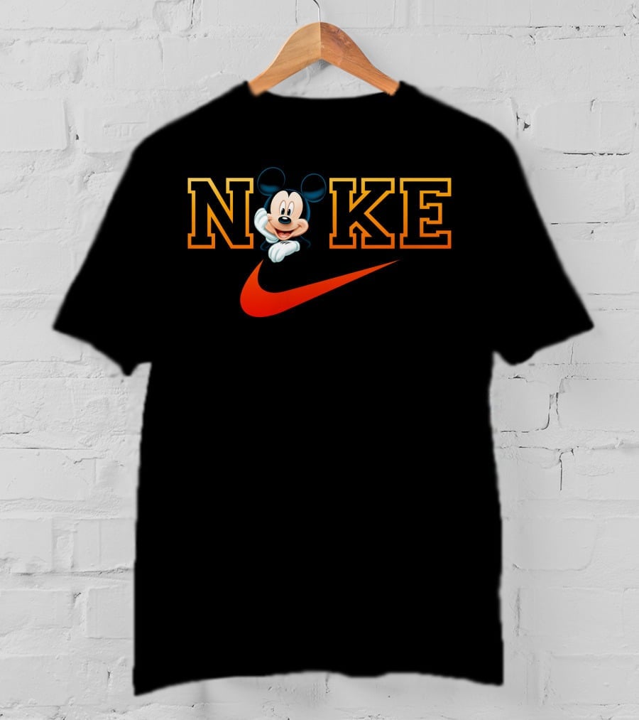 Mickey Mouse Nike Swoosh Theme T-Shirt