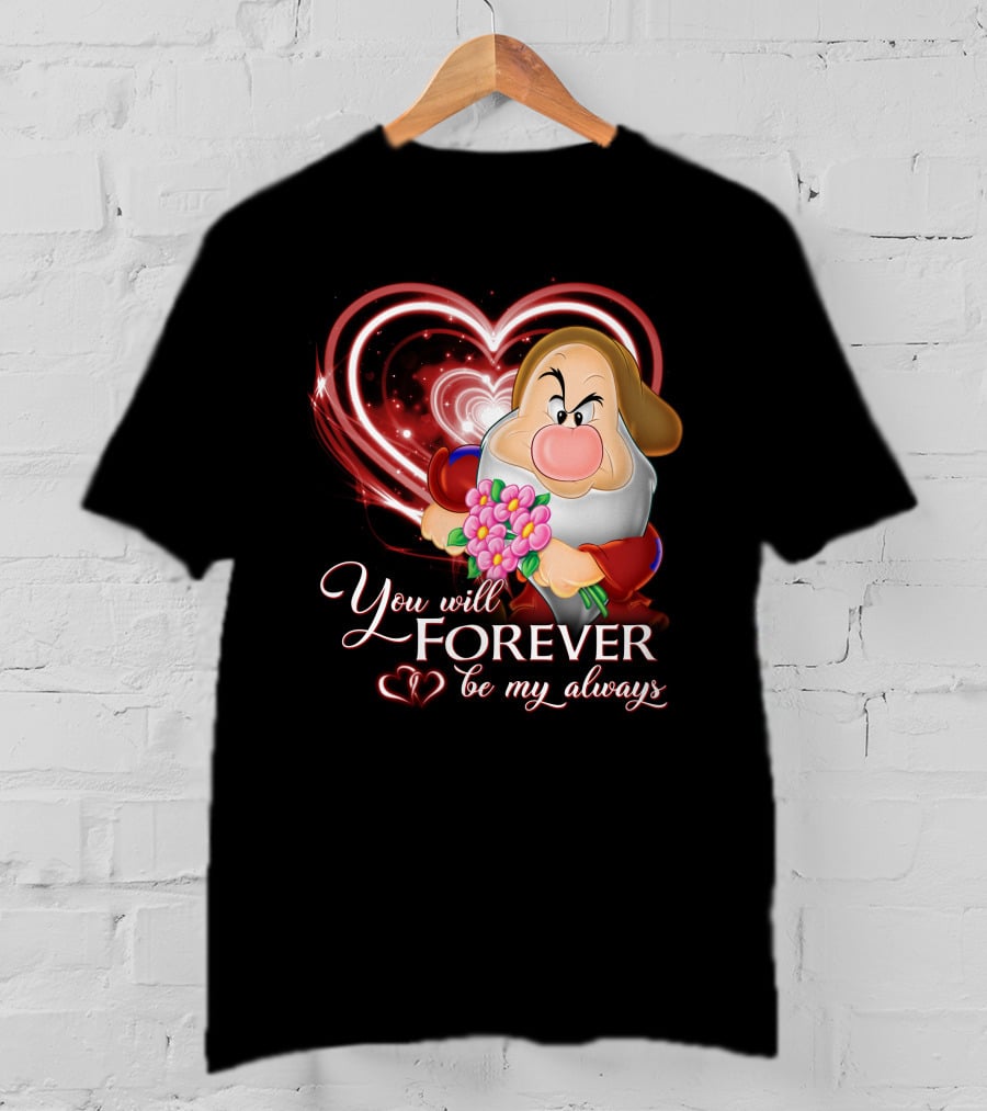 Grumpy You Will Forever Be My Always Heart And Flowers T-Shirt