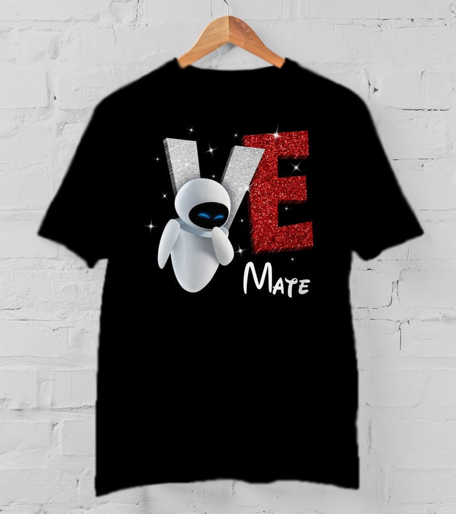 Eve Mate Wall-E Sparkling Letters With Effect T-Shirt