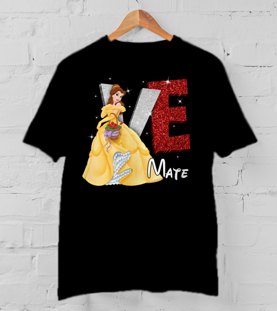 Belle Love Mate Sparkling Princess Theme T-Shirt