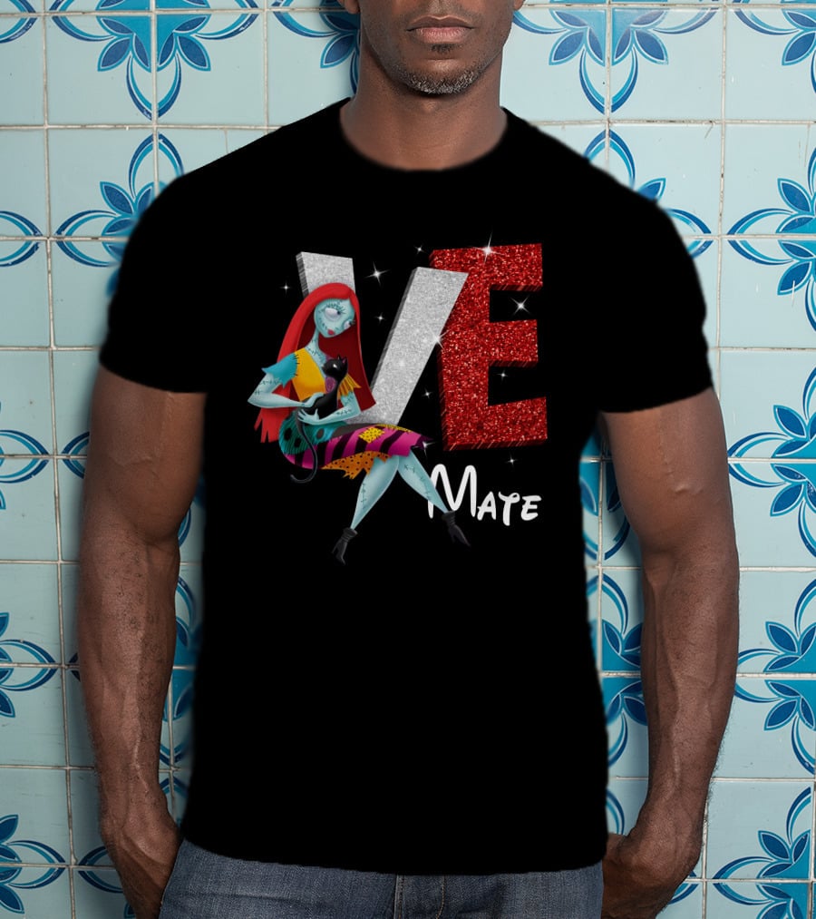 Sally Love Mate Red Black Cat T-Shirt