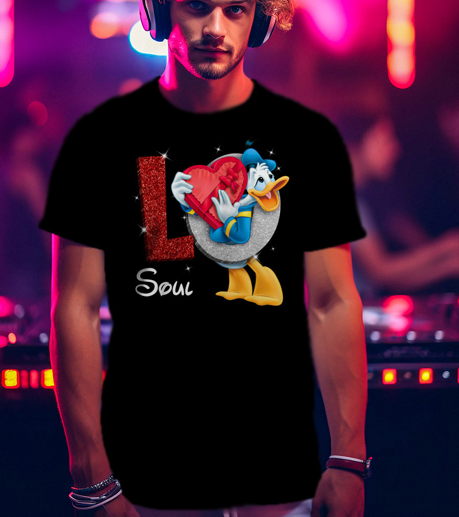 Donald Soul Red Heart L T-Shirt