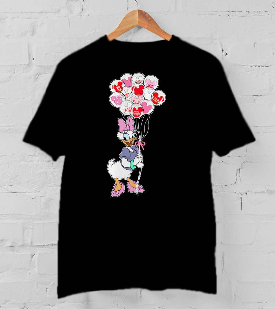 Daisy Duck Balloons Xo Love Minnie Mouse Icons T-Shirt