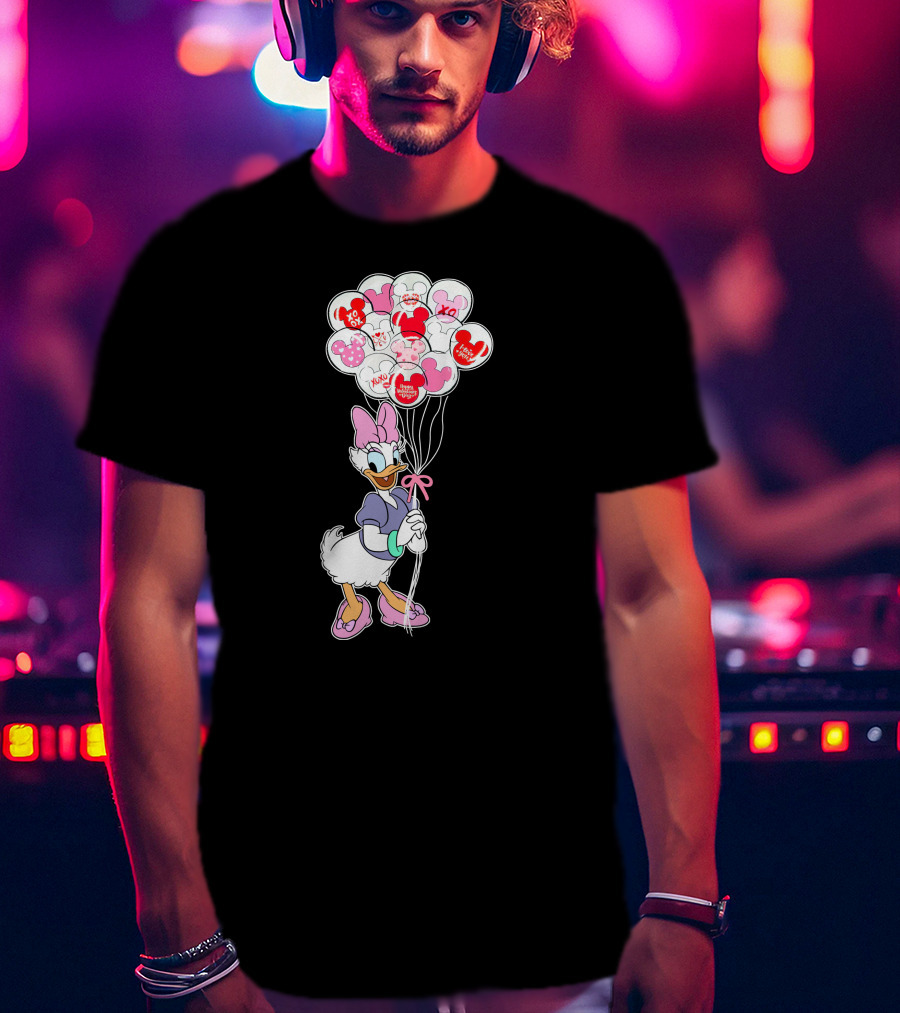 Daisy Duck Balloons Xo Love Minnie Mouse Icons T-Shirt