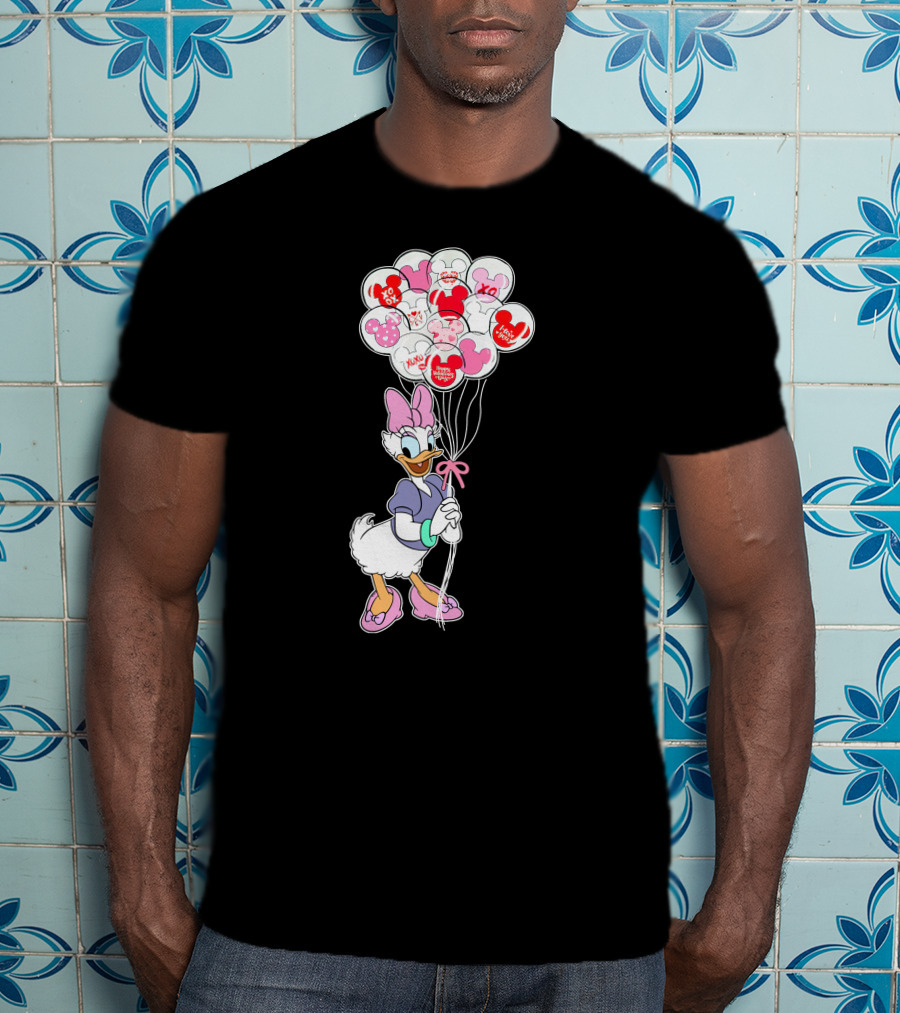 Daisy Duck Balloons Xo Love Minnie Mouse Icons T-Shirt