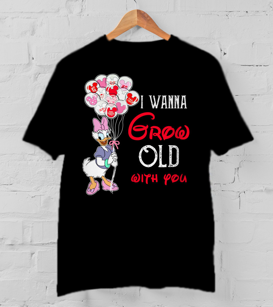 I Wanna Grow Old With You Daisy Balloons T-Shirt
