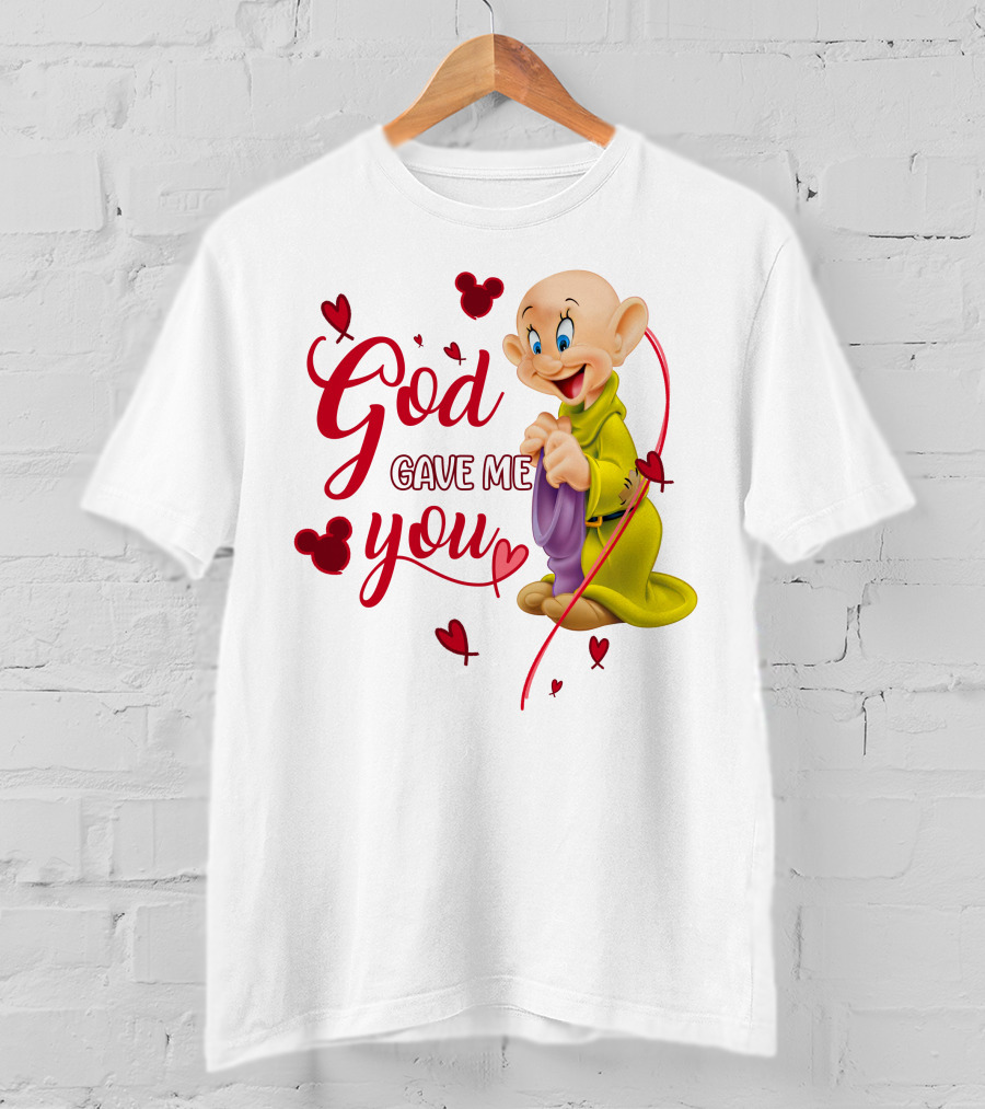 God Gave Me You Dopey Hearts Mickey Heads T-Shirt