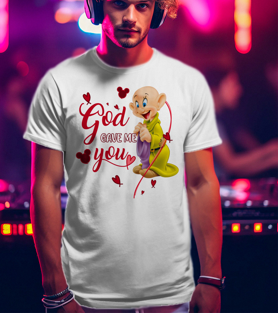 God Gave Me You Dopey Hearts Mickey Heads T-Shirt