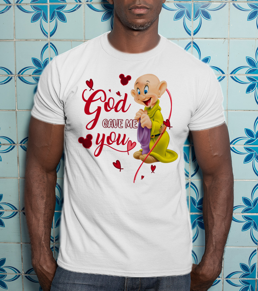 God Gave Me You Dopey Hearts Mickey Heads T-Shirt