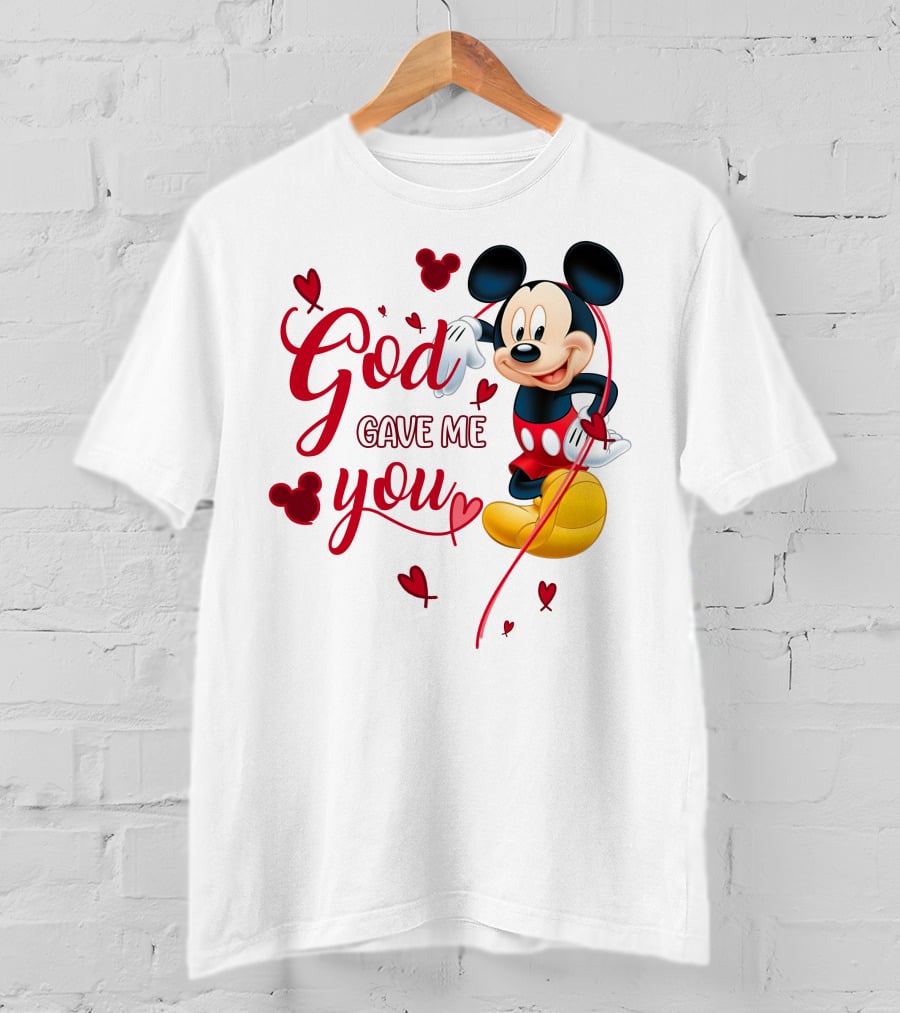 God Gave Me You Mickey Mouse Hearts T-Shirt