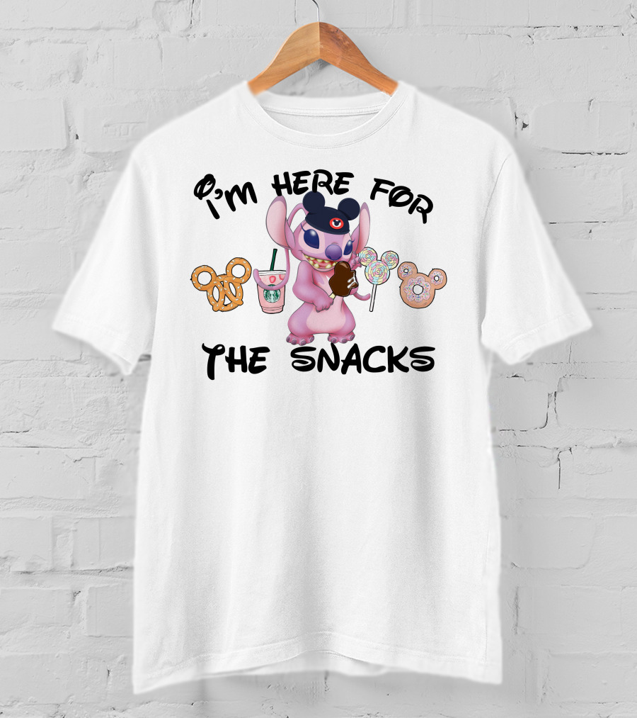 I'm Here For The Snacks Stitch Disney-Inspired Mouse Ears Treats T-Shirt