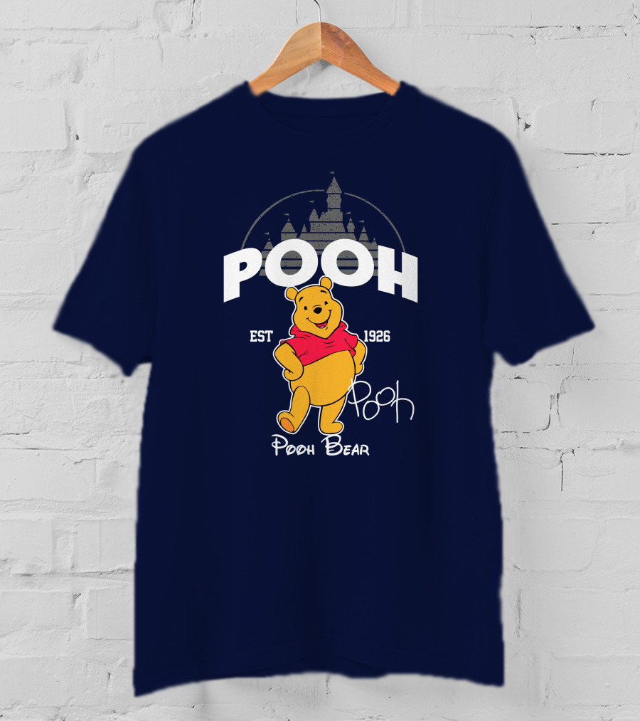 Pooh Bear Est 1926 Castle Backdrop T-Shirt