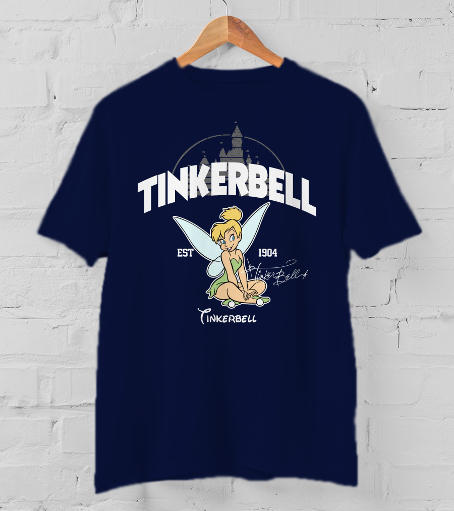 Tinkerbell Est 1904 Castle Background Disney Classic T-Shirt
