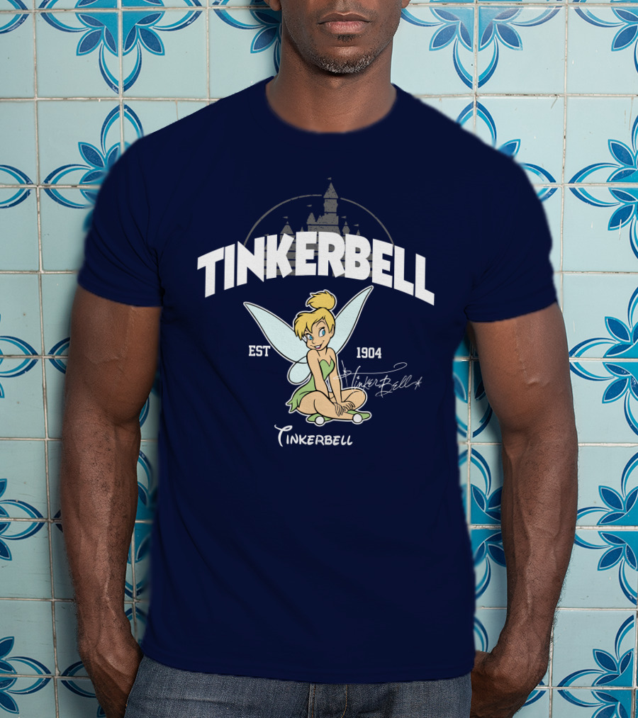 Tinkerbell Est 1904 Castle Background Disney Classic T-Shirt