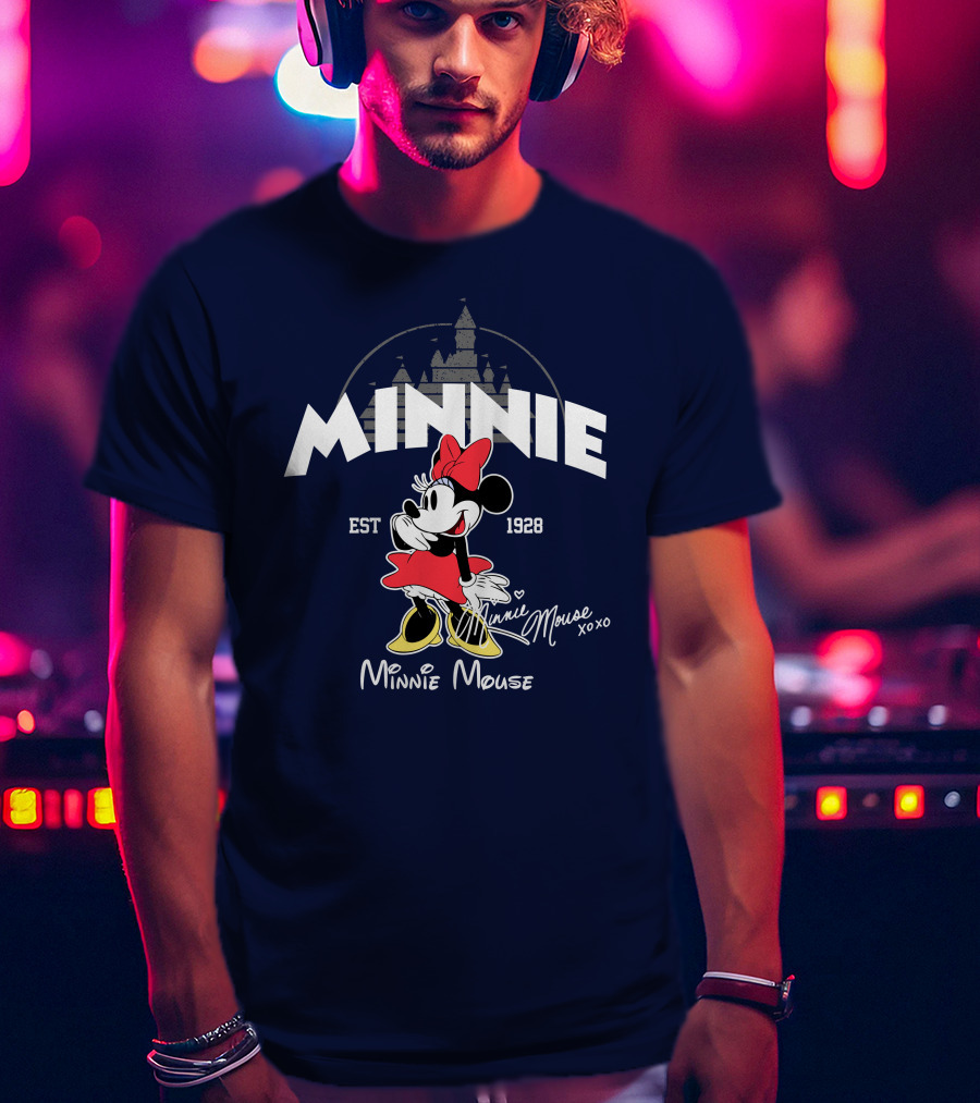 Minnie Mouse Est 1928 Mickey Disney Castle T-Shirt