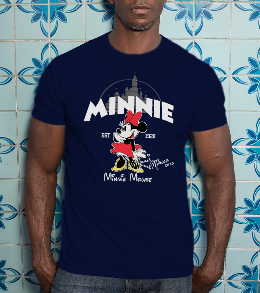 Minnie Mouse Est 1928 Mickey Disney Castle T-Shirt