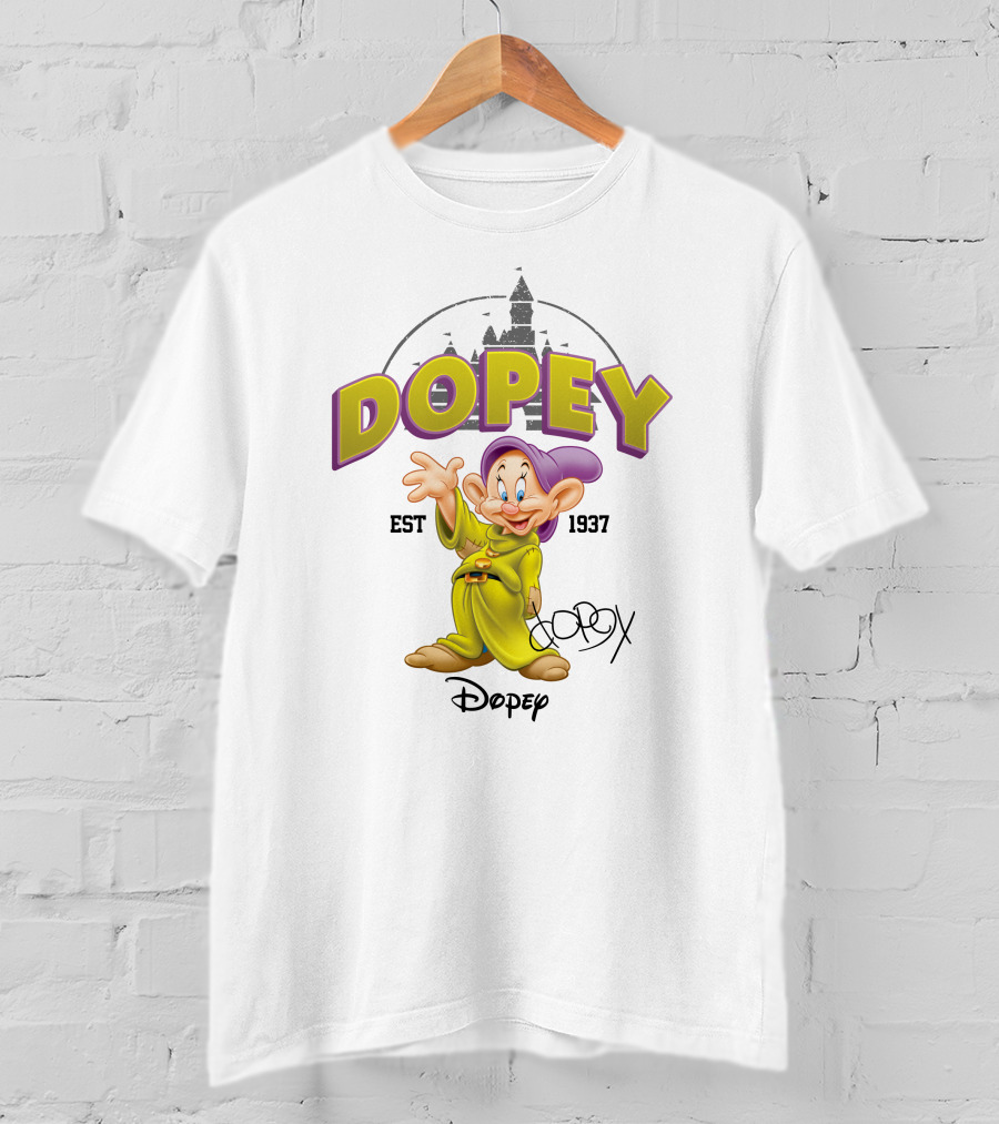 Dopey Est 1937 Disney Character T-Shirt